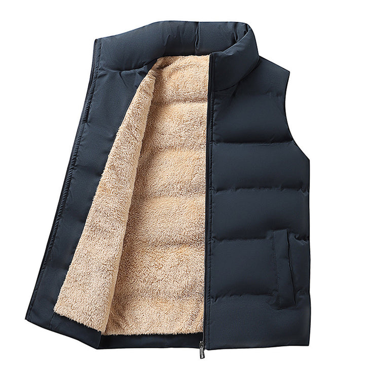 Stijlvolle herenbodywarmer met bontvoering