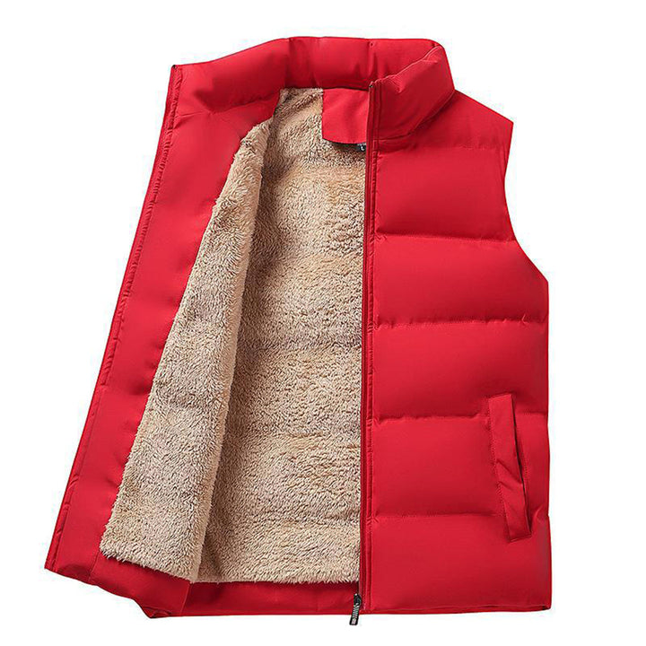 Stijlvolle herenbodywarmer met bontvoering