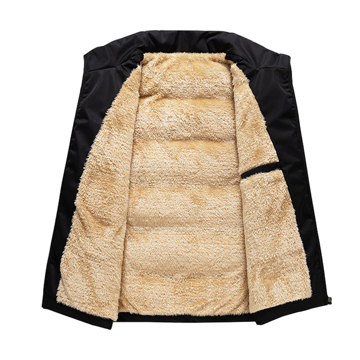 Stijlvolle herenbodywarmer met bontvoering