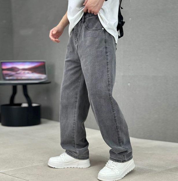 Stijlvolle herenjeans met rechte pijpen