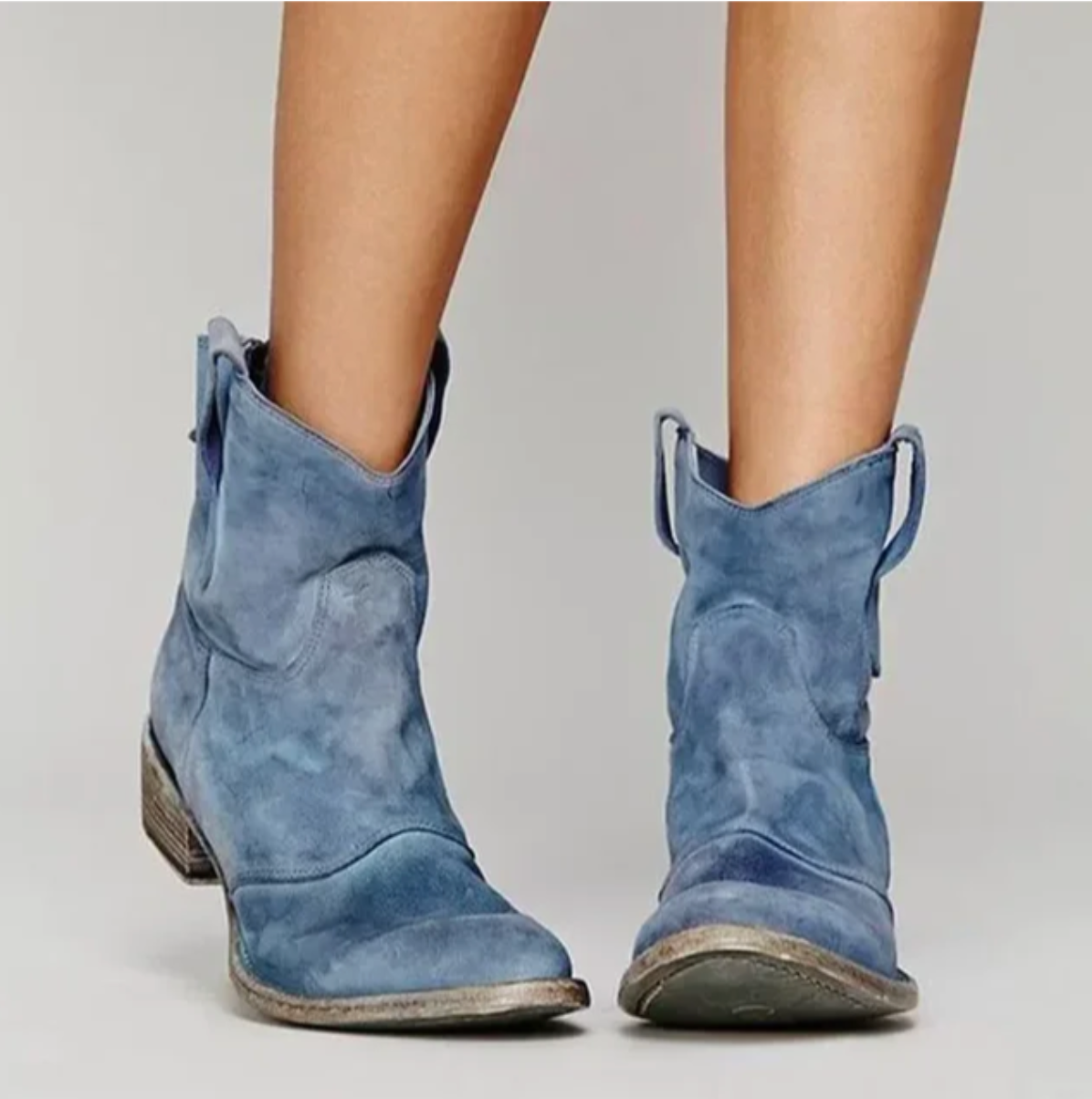 Suède cowboylaarzen in westernstijl