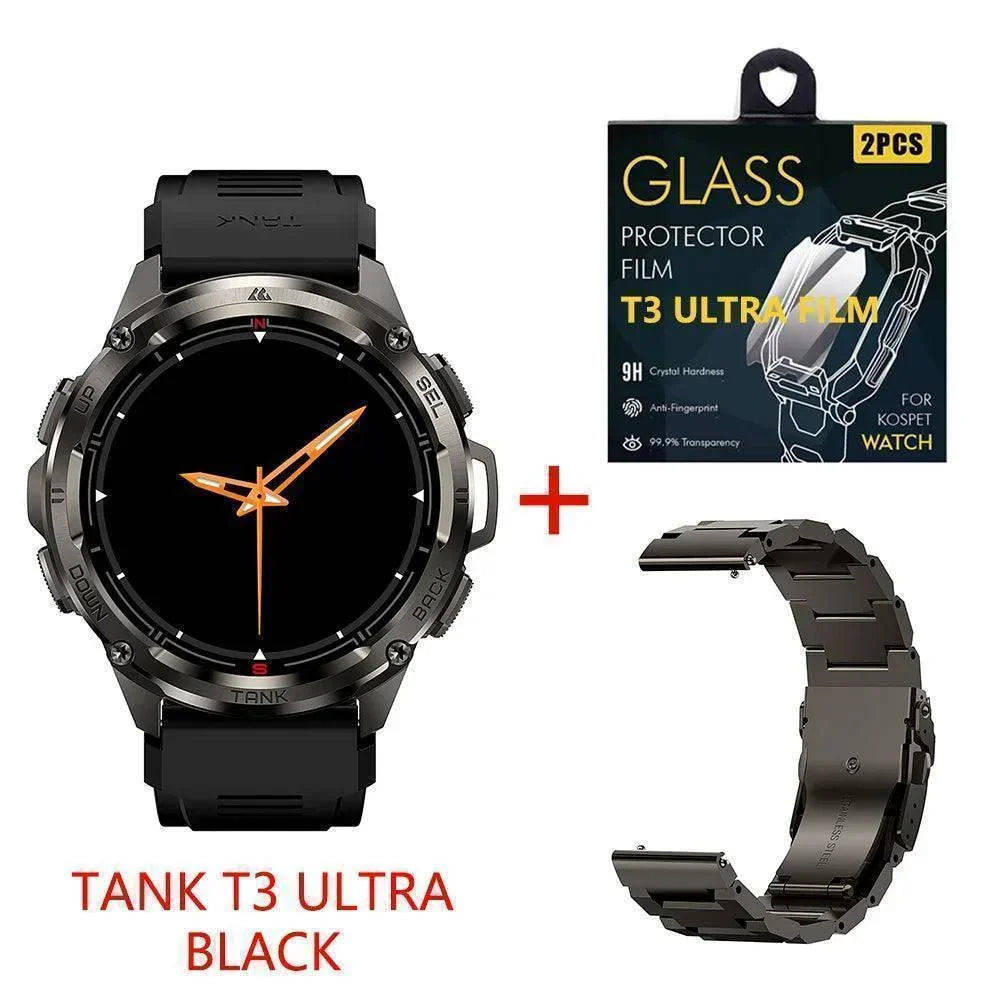 T3 Ultra GPS AMOLED Smartwatch - Robuuste fitnesstracker