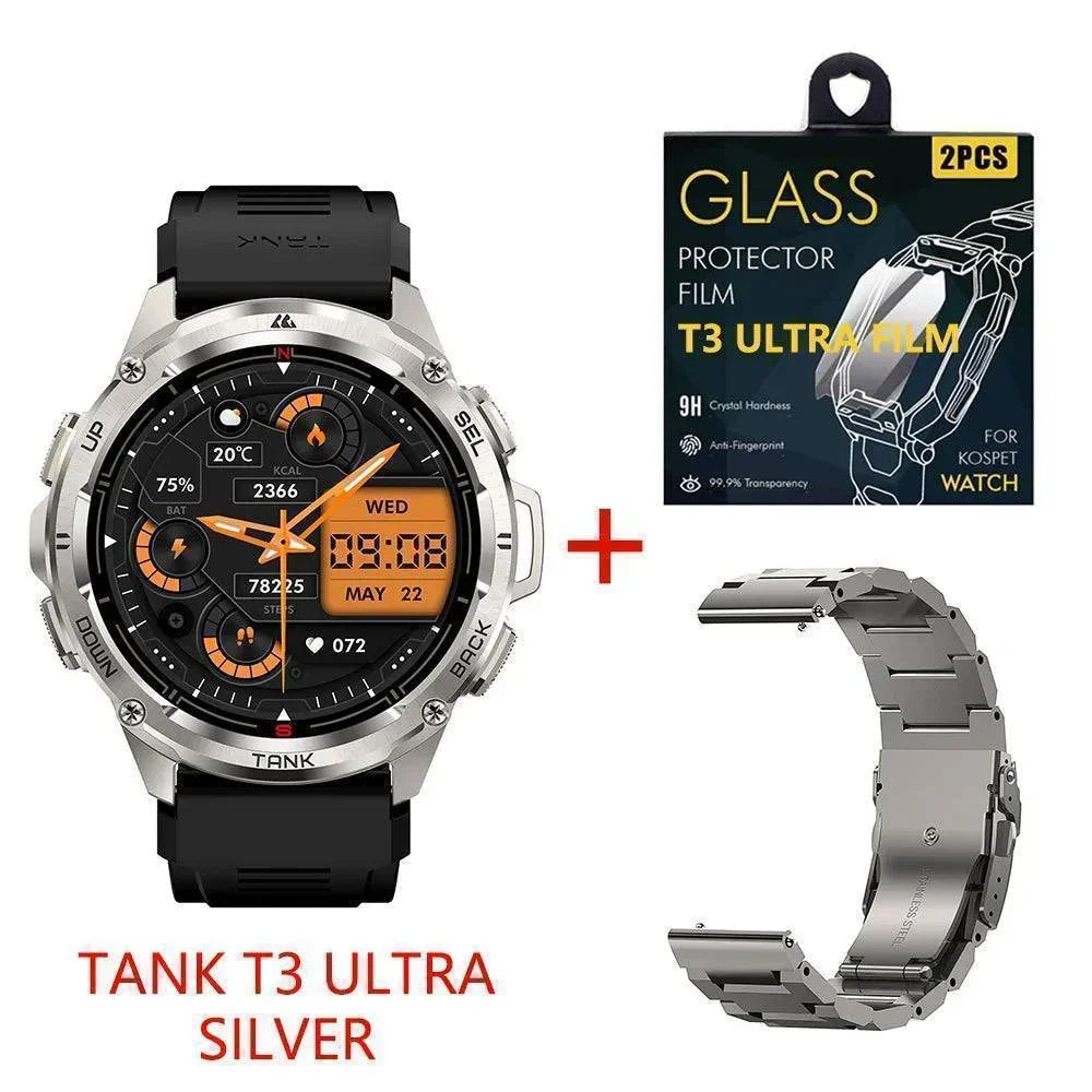 T3 Ultra GPS AMOLED Smartwatch - Robuuste fitnesstracker