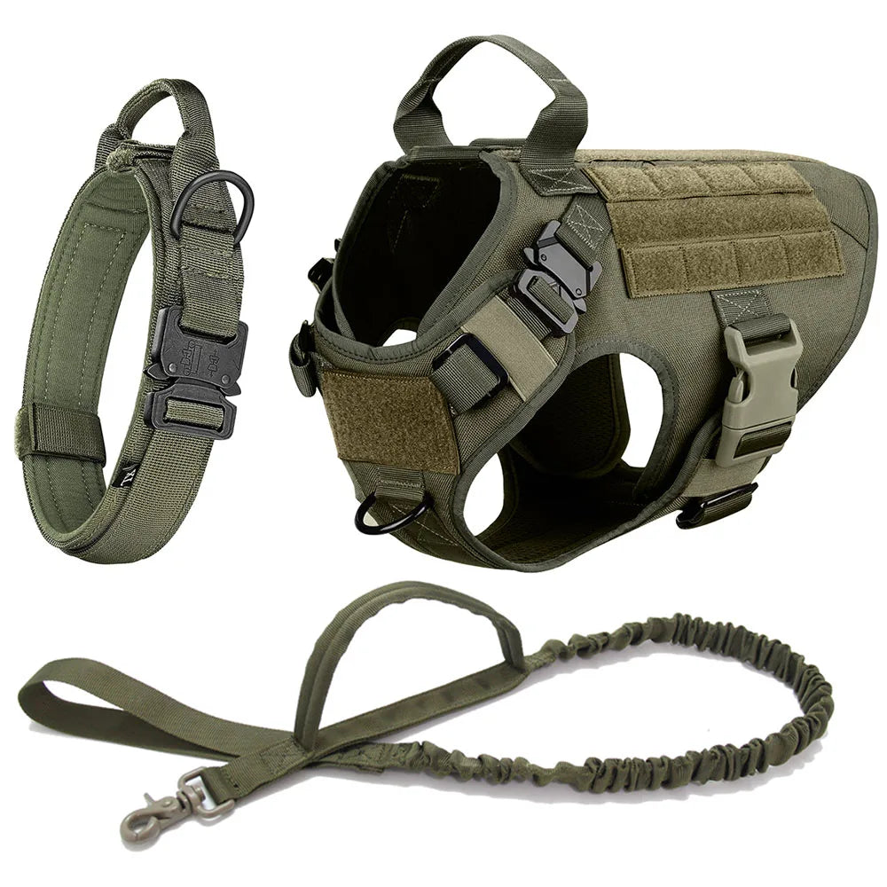 Tactisch anti-trek hondentuig voor training en outdooravonturen