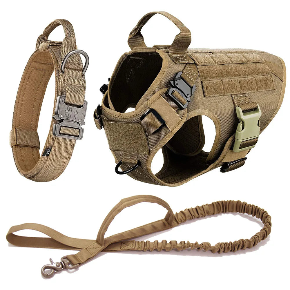 Tactisch anti-trek hondentuig voor training en outdooravonturen