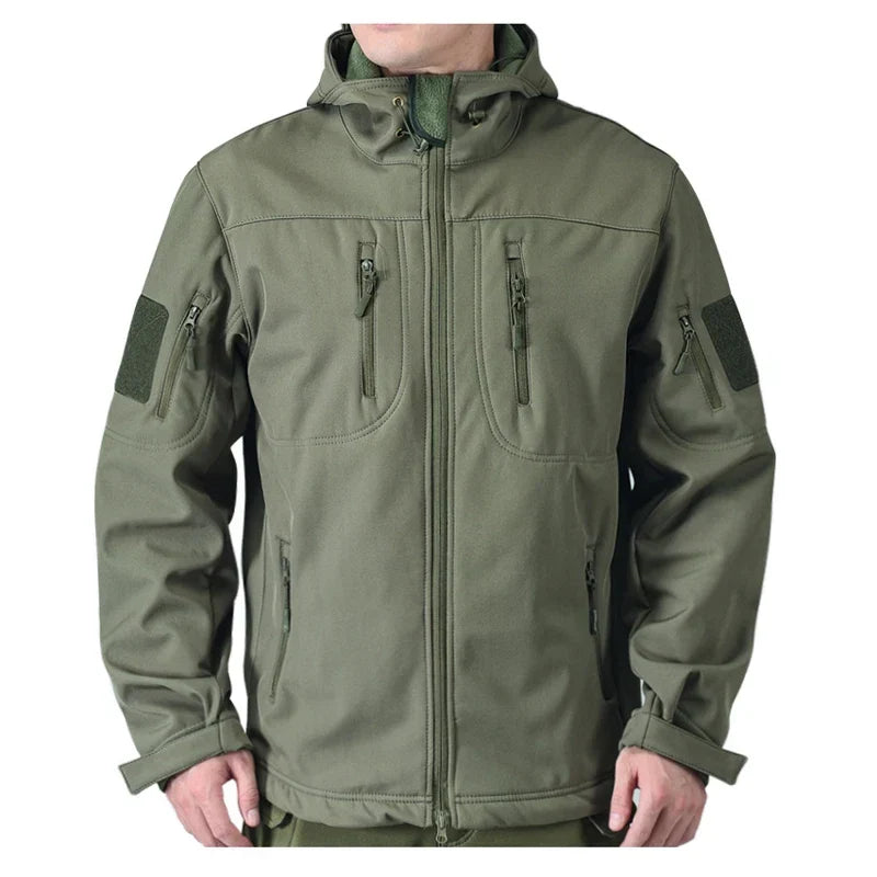 Tactisch Schild | Waterdichte softshell militaire jas voor heren met capuchon