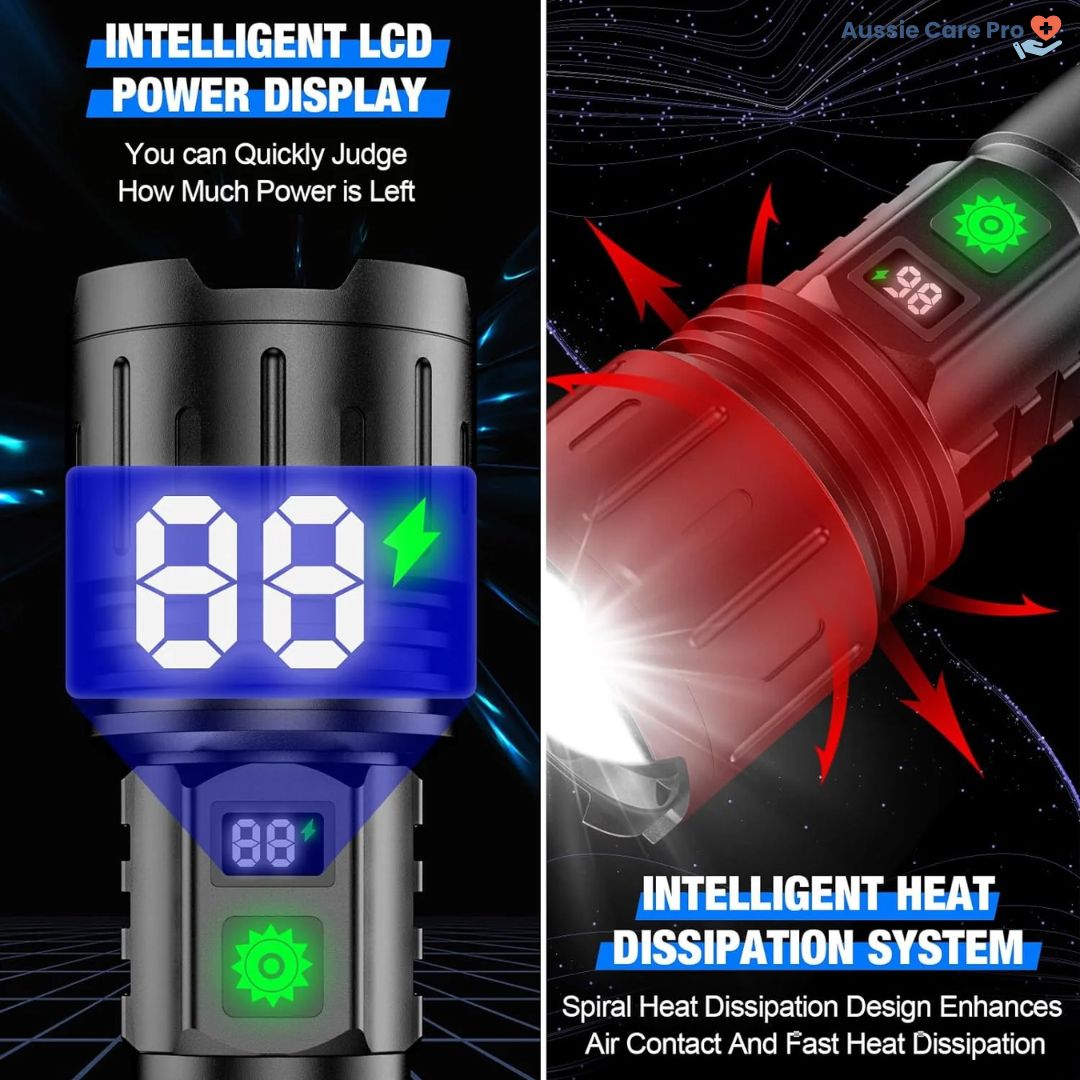 Tactische LED-zaklamp 100.000 Lumen Herlaadbaar
