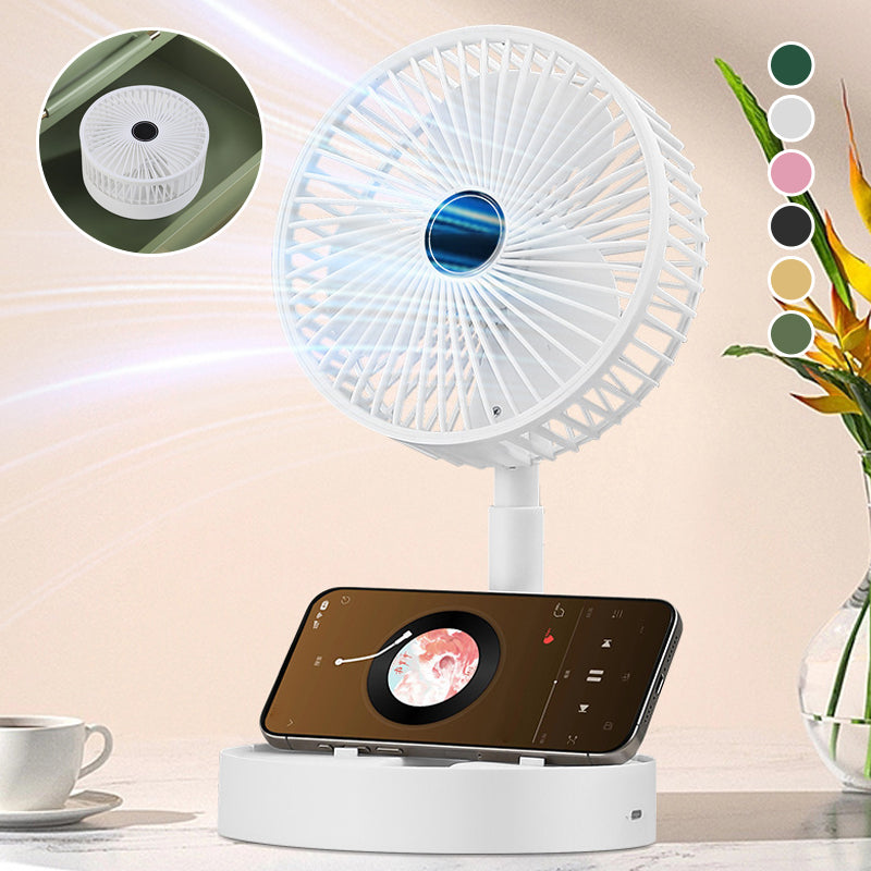 Tafelventilator met telescopisch ontwerp, draagbaar en stil