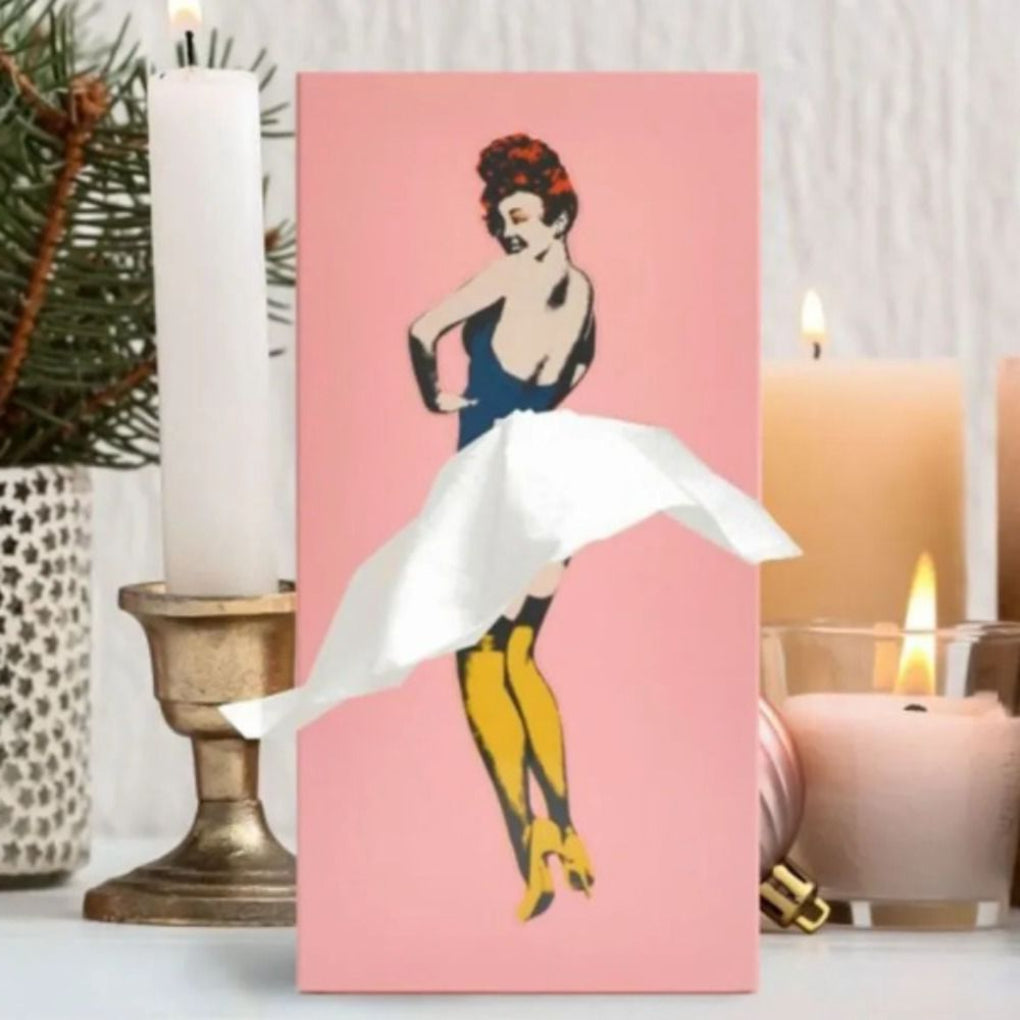 Tissuebox met opwaaiende rok