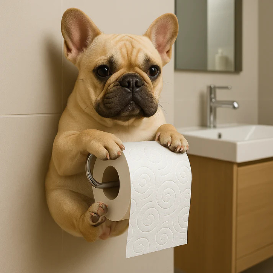 Toiletpapierhouder - Wandhouder in Speels Hondendesign