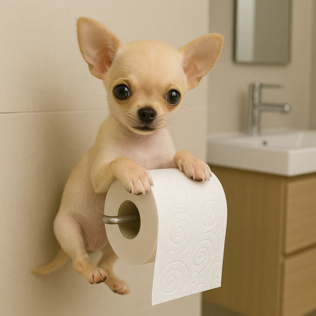 Toiletpapierhouder - Wandhouder in Speels Hondendesign