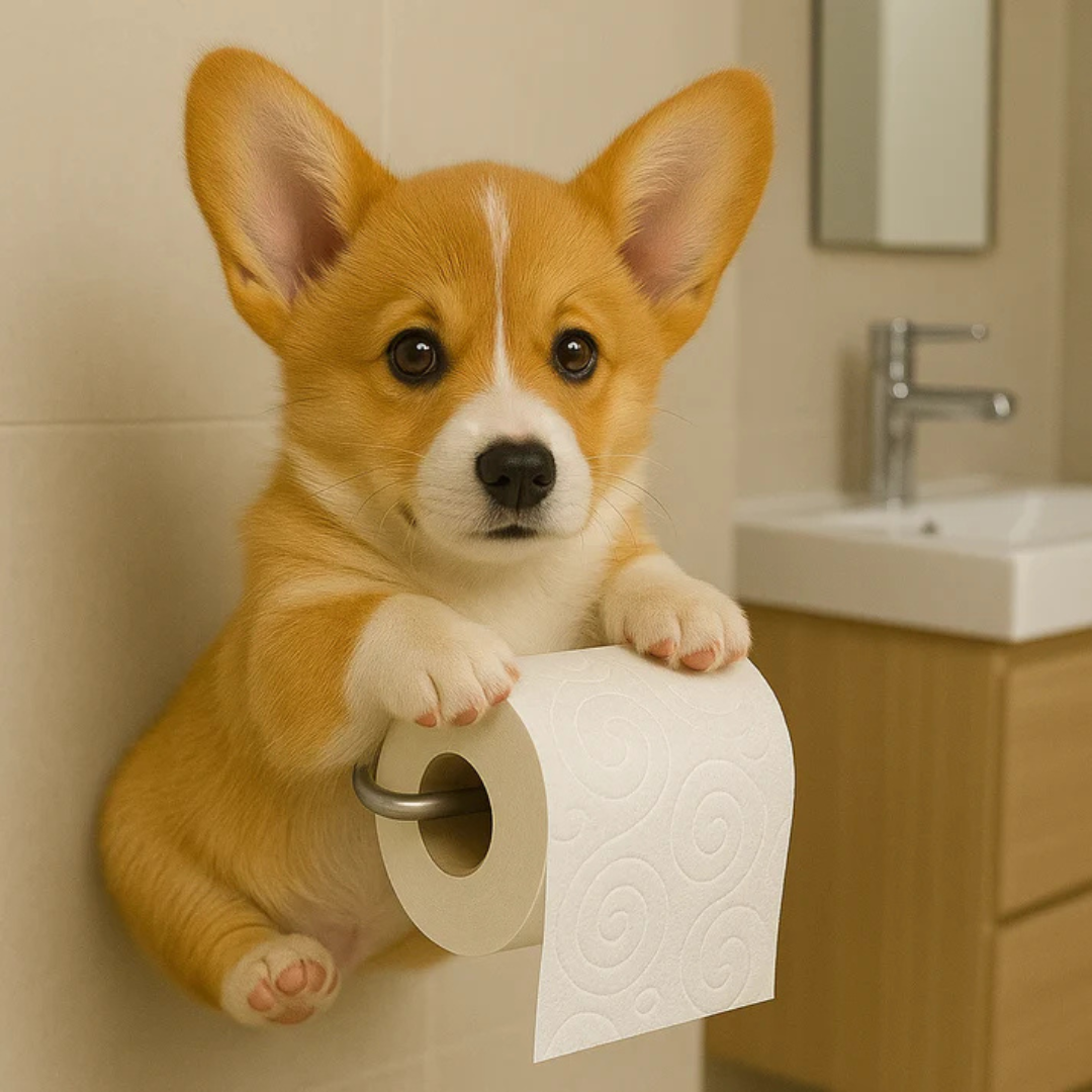 Toiletpapierhouder - Wandhouder in Speels Hondendesign