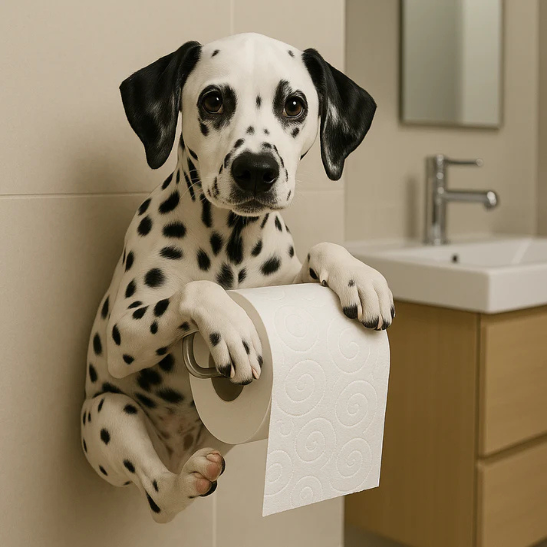 Toiletpapierhouder - Wandhouder in Speels Hondendesign