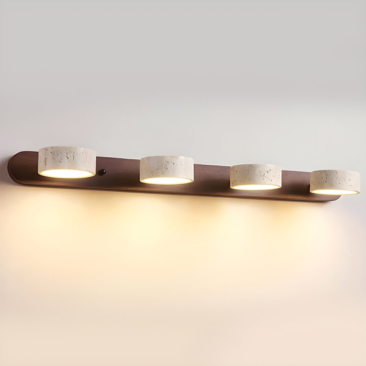 Travertin LED-wandlamp voor architectonische luxe