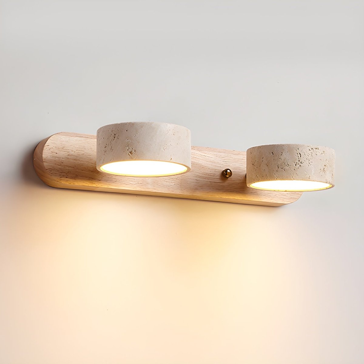 Travertin LED-wandlamp voor architectonische luxe