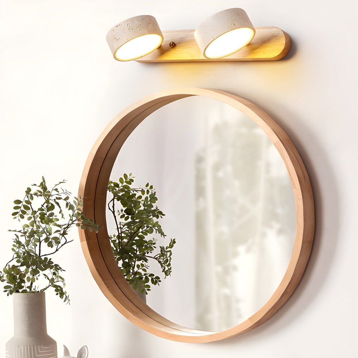 Travertin LED-wandlamp voor architectonische luxe
