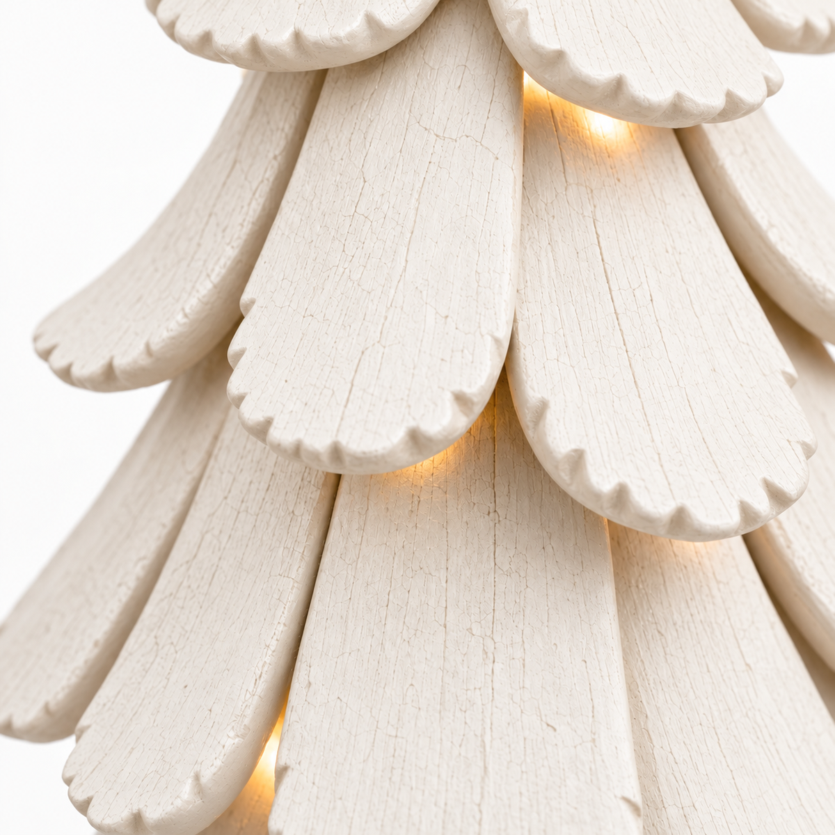 Verlichte kerstboomfiguren in vintagestijl (set van 2 stuks)