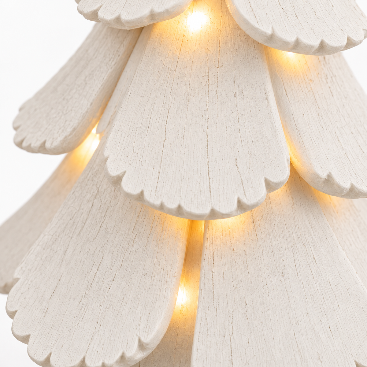 Verlichte kerstboomfiguren in vintagestijl (set van 2 stuks)