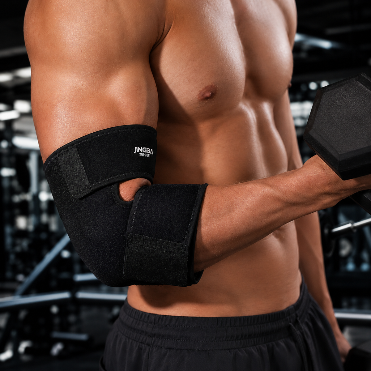 Verstelbare elleboog compressiebrace