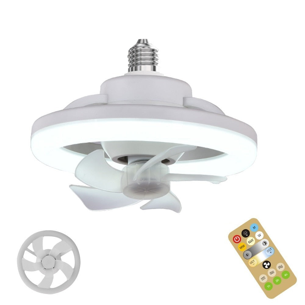 Verstelbare plafondlamp met ventilator