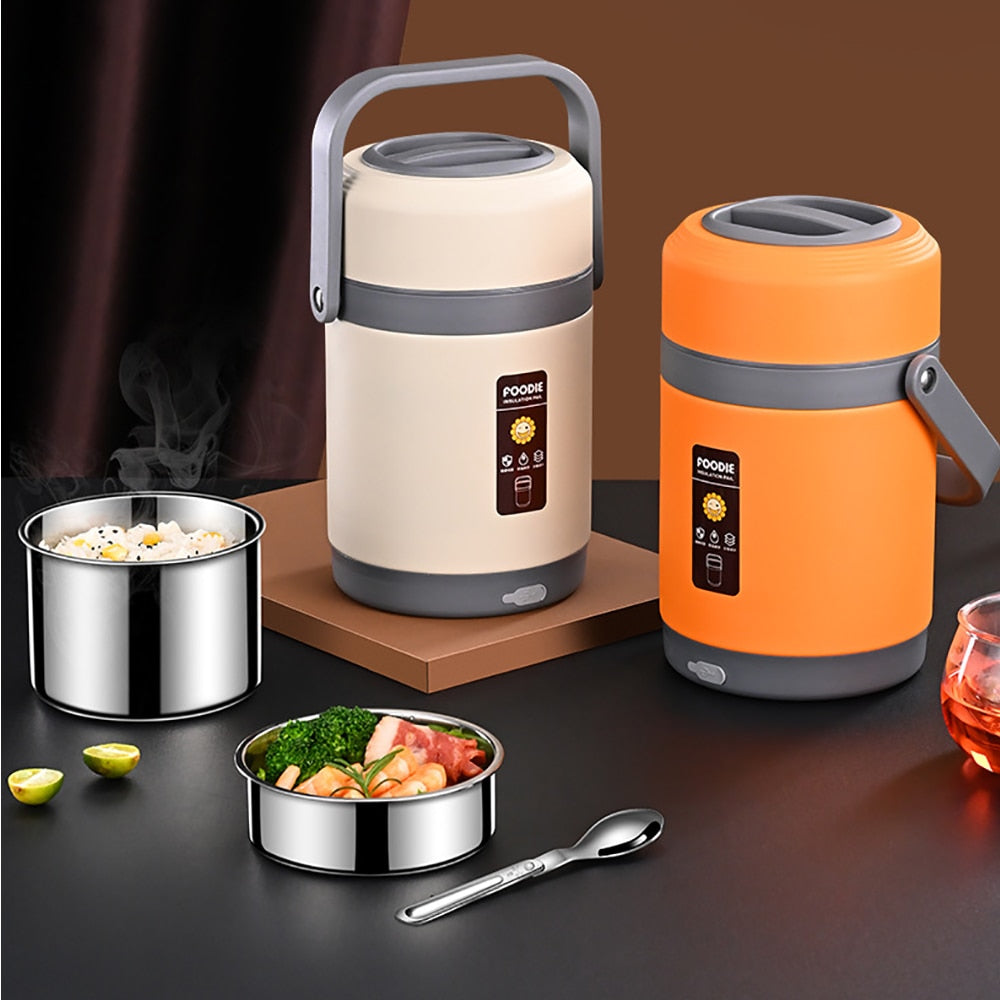 Verwarmbare USB-lunchbox | 304 roestvrij staal, draagbare maaltijdverwarmer