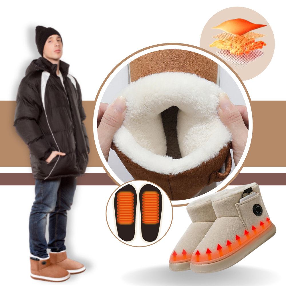Verwarmbare winterschoenen met grafeen, instelbare temperatuur en oplaadbare batterij