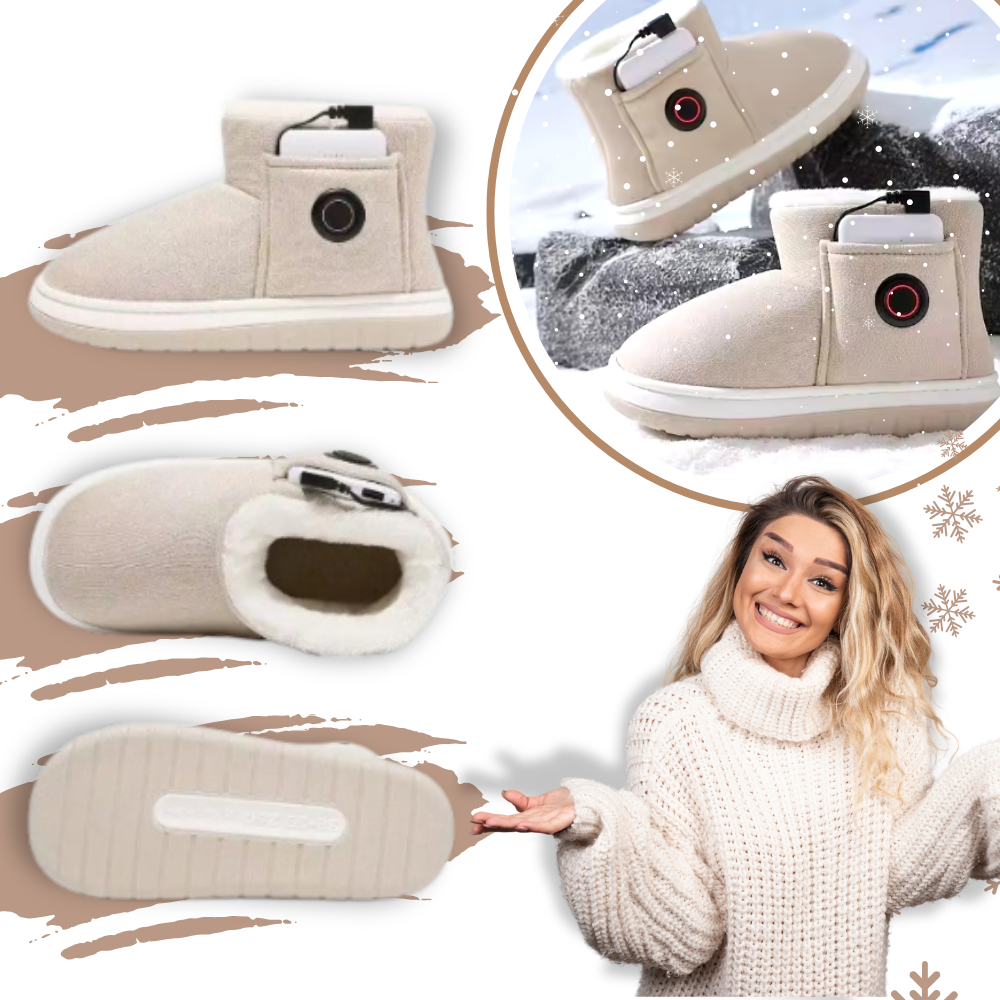 Verwarmbare winterschoenen met grafeen, instelbare temperatuur en oplaadbare batterij