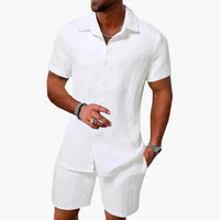Vintage Herenset met Bermuda en Poloshirt - Zomerse Outfit
