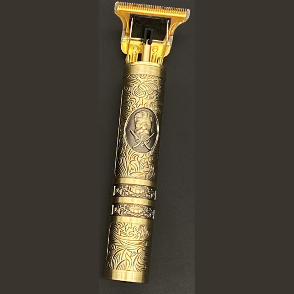 Vintage Tondeuse / Trimmer met Doodskopdesign - Oplaadbaar met Accessoires