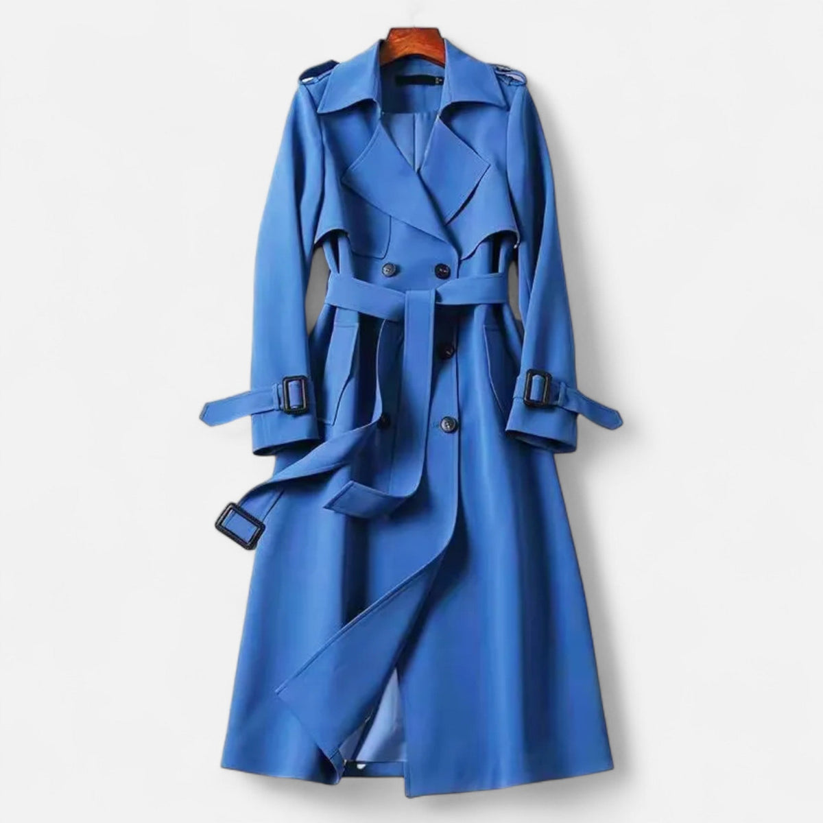 Vintage trenchcoat voor dames met iconische, moderne pasvorm