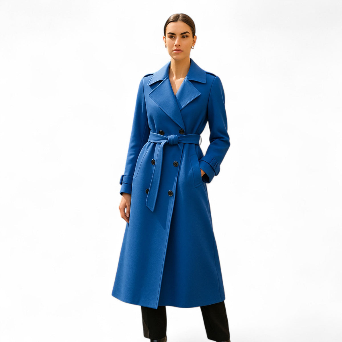 Vintage trenchcoat voor dames met iconische, moderne pasvorm