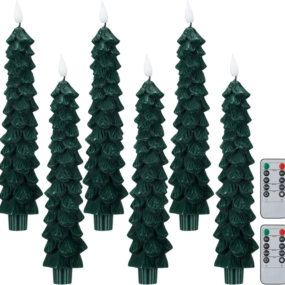 Vlamloze kerstkaarsen met flikkerend ledlicht, afstandsbediening en timer