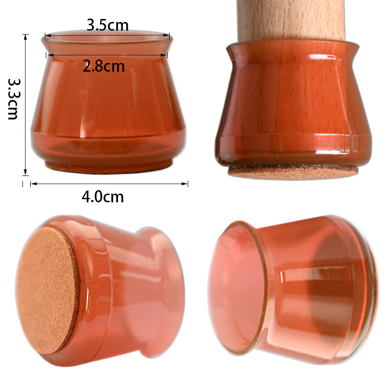 Vloerbeschermers voor meubels - 4 stuks, transparant ontwerp voor stoelen