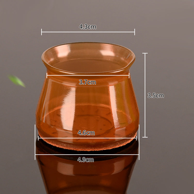 Vloerbeschermers voor meubels - 4 stuks, transparant ontwerp voor stoelen