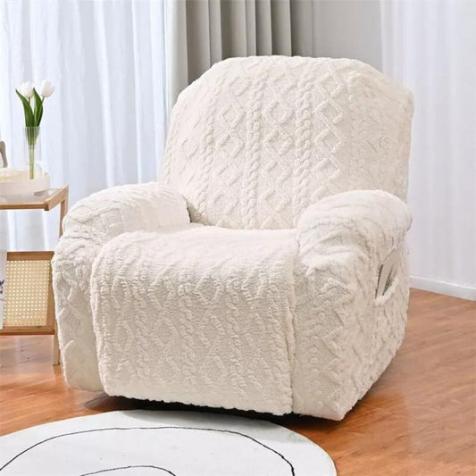 Wasbare recliner stoelhoes met kabelbrei-textuur