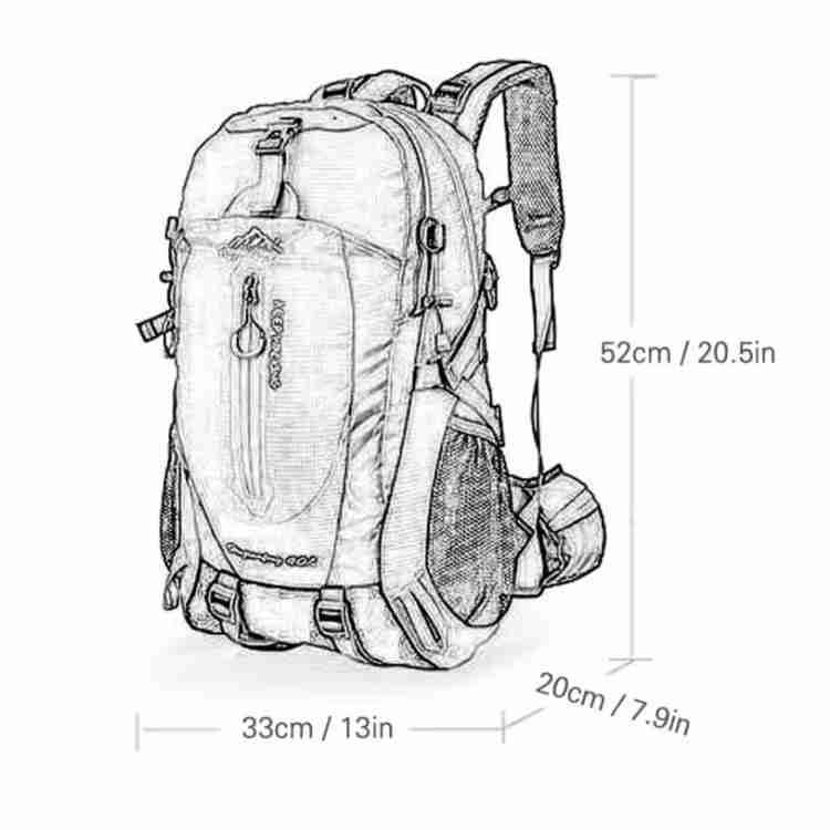 Waterdichte Unisex Wandelrugzak 40L voor Outdooractiviteiten