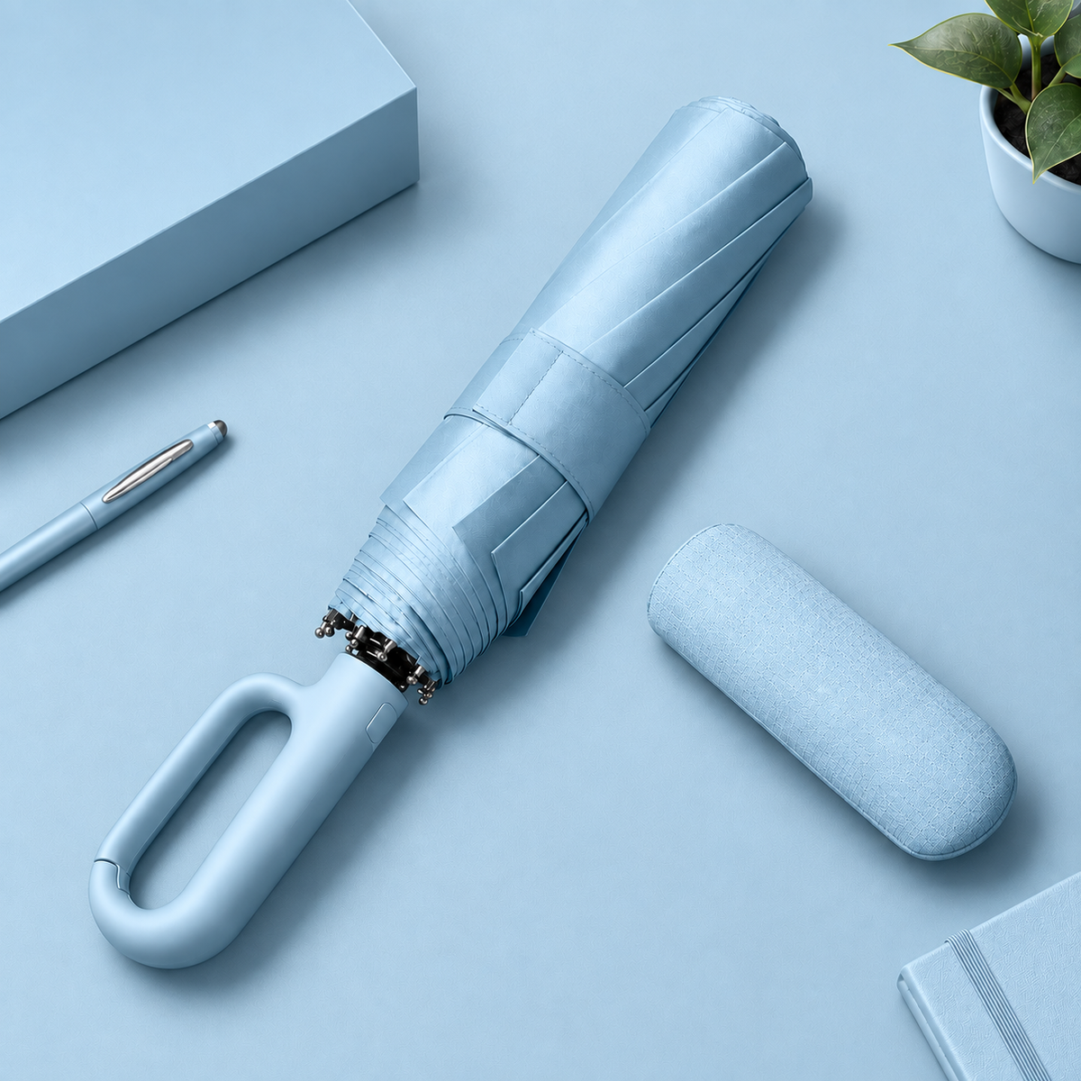 Windbestendige automatische paraplu met reisvriendelijk ontwerp