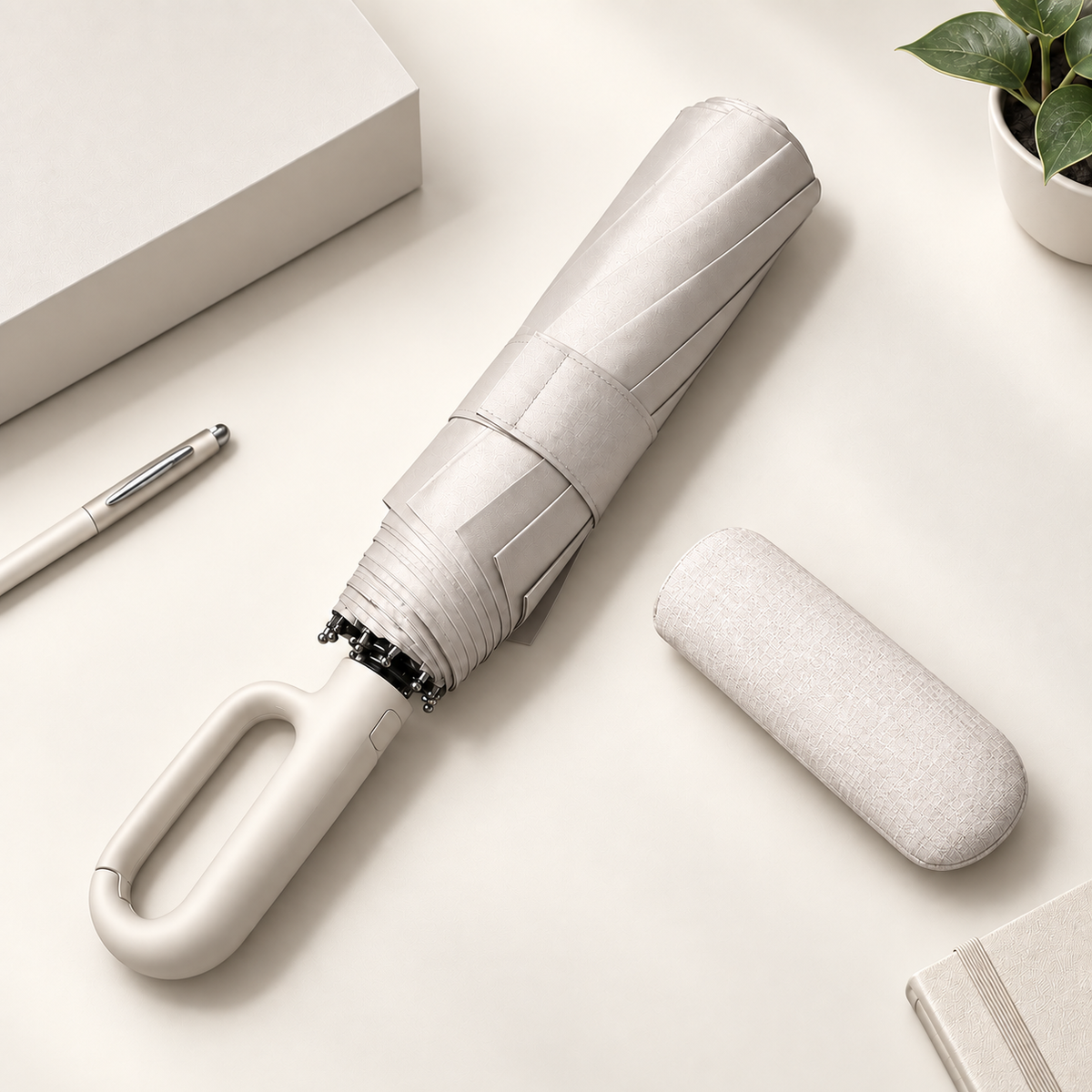 Windbestendige automatische paraplu met reisvriendelijk ontwerp