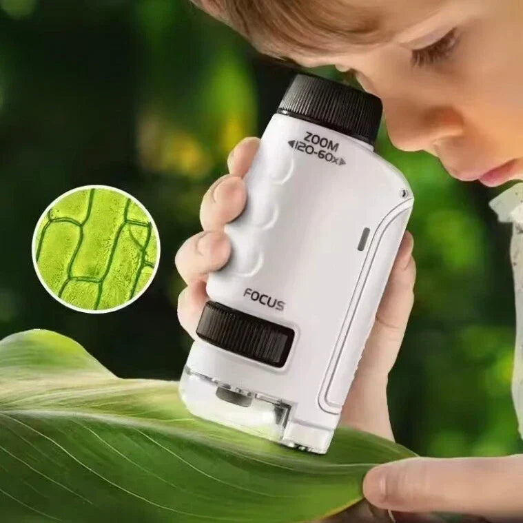 Zakmicroscoop voor Kinderen - Draagbare Wetenschappelijke Ontdekking