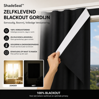 Zelfklevend verduisteringsgordijn: Eenvoudig, zonder boren, volledige verduistering