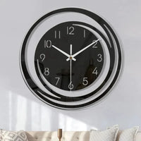 Zwarte acryl wandklok – Modern Scandinavisch design